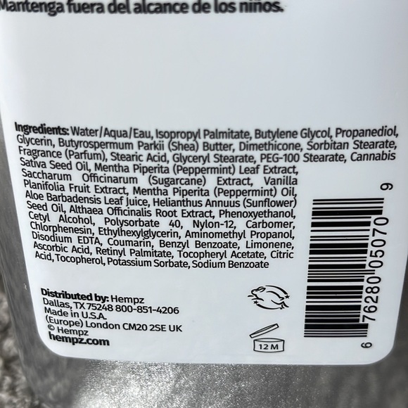 Hempz Peppermint Vanilla Swirl Herbal Body Lotion - Picture 4 of 4